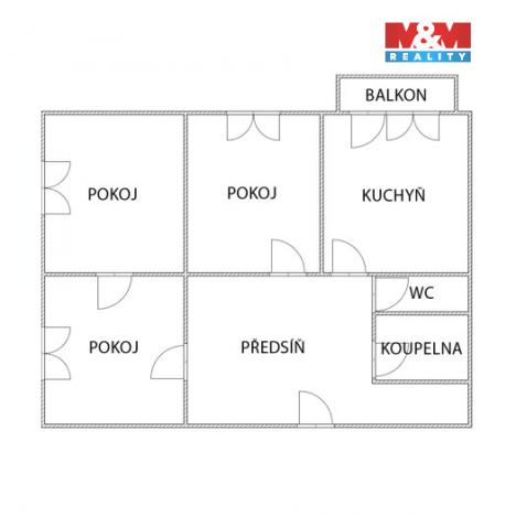 Prodej bytu 3+1, Ostrava - Hrabůvka, Provaznická, 66 m2