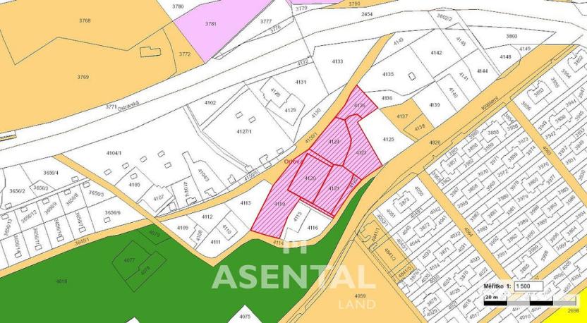 Prodej pozemku, Orlová - Město, Klášterní, 5850 m2