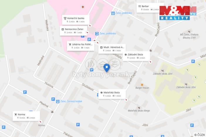 Pronájem bytu 1+1, Žatec, Černobýla, 35 m2