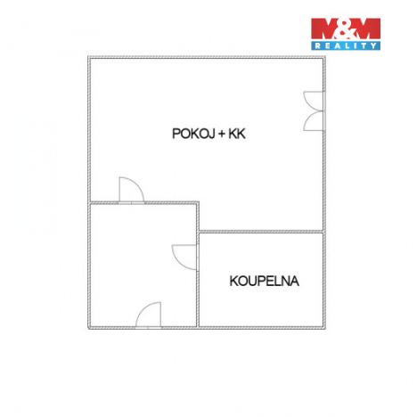 Pronájem bytu 1+kk, Litvínov - Horní Litvínov, Mostecká, 22 m2