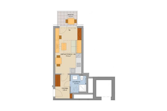 Prodej bytu 1+kk, Praha, Bessemerova, 30 m2