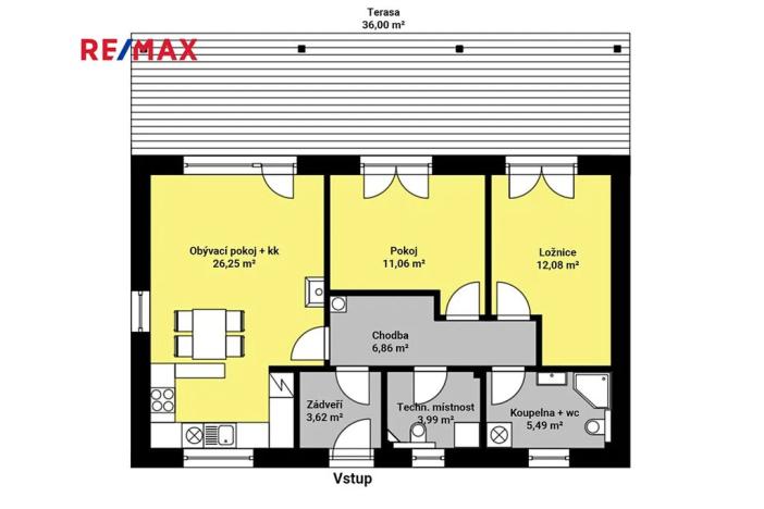 Pronájem rodinného domu, Zruč nad Sázavou, Ve Smrčkách, 69 m2