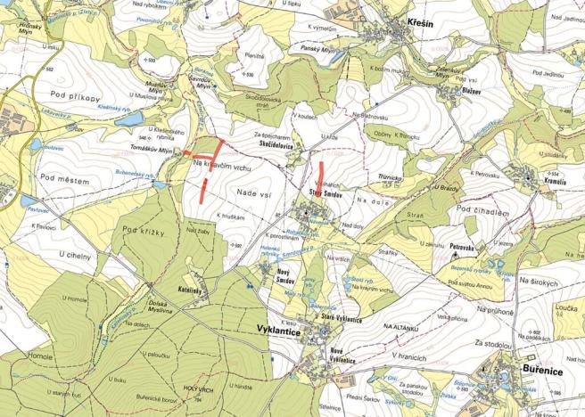 Prodej pole, Vyklantice, 9138 m2