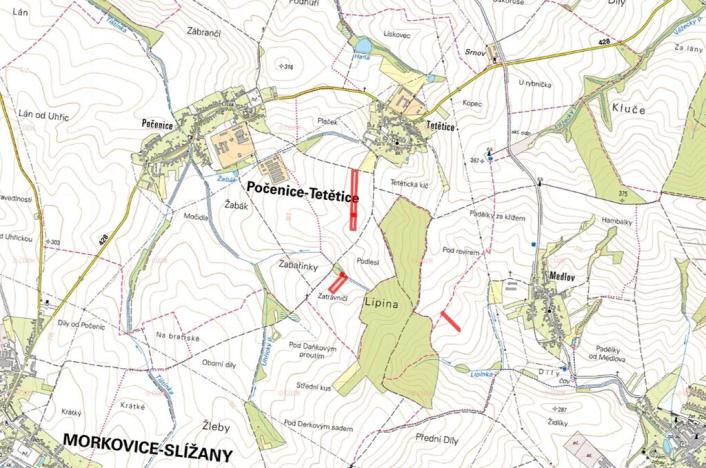 Prodej pole, Počenice-Tetětice, 24141 m2