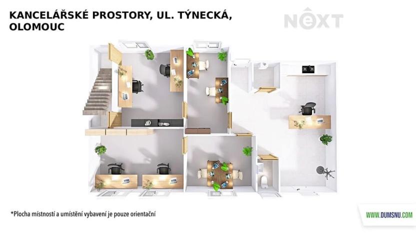 Pronájem kanceláře, Olomouc, Týnecká, 100 m2