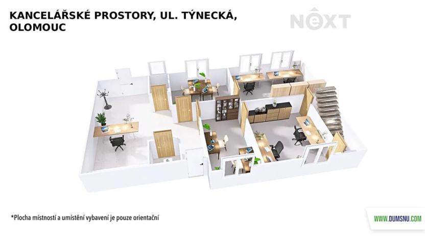 Pronájem kanceláře, Olomouc, Týnecká, 100 m2