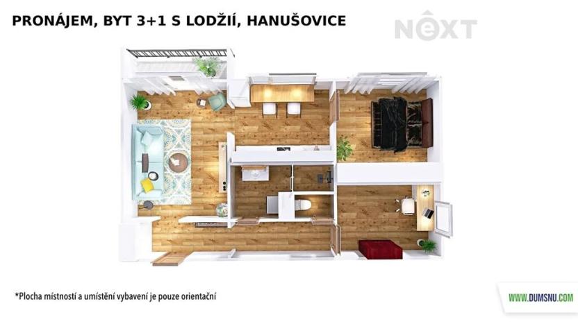 Pronájem bytu 3+1, Hanušovice, Zábřežská, 60 m2