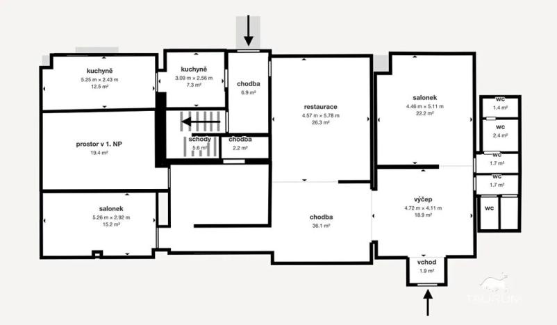 Prodej restaurace, Rokycany, Sokolská, 413 m2