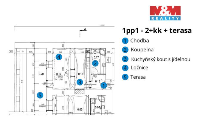 Pronájem bytu 2+kk, Příseka, 36 m2