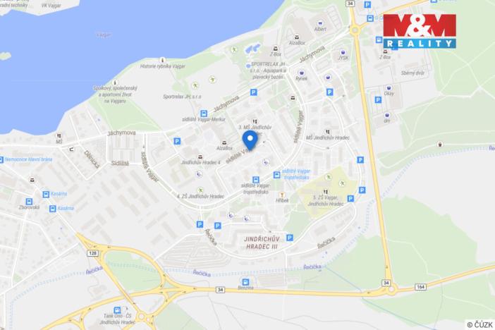 Pronájem bytu 2+1, Jindřichův Hradec - Jindřichův Hradec III, sídliště Vajgar, 58 m2