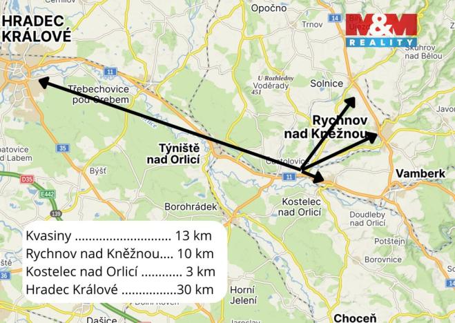 Pronájem bytu 1+1, Častolovice, Školská, 45 m2