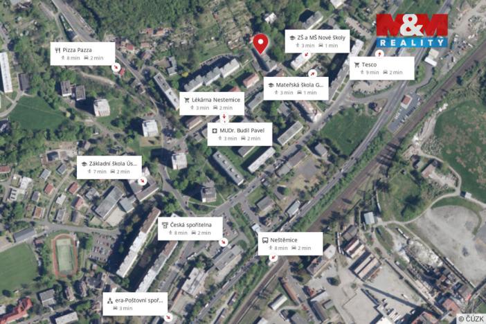 Pronájem bytu 2+1, Ústí nad Labem - Neštěmice, Železná, 48 m2