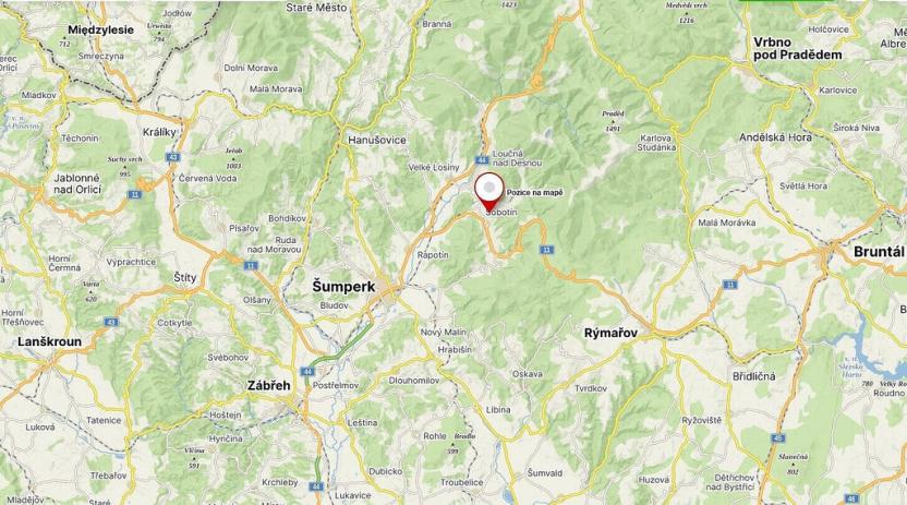 Prodej pozemku, Sobotín, 10593 m2