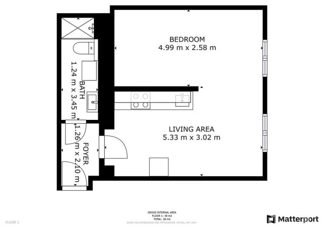 Pronájem bytu 1+kk, Praha - Libeň, Františka Kadlece, 34 m2