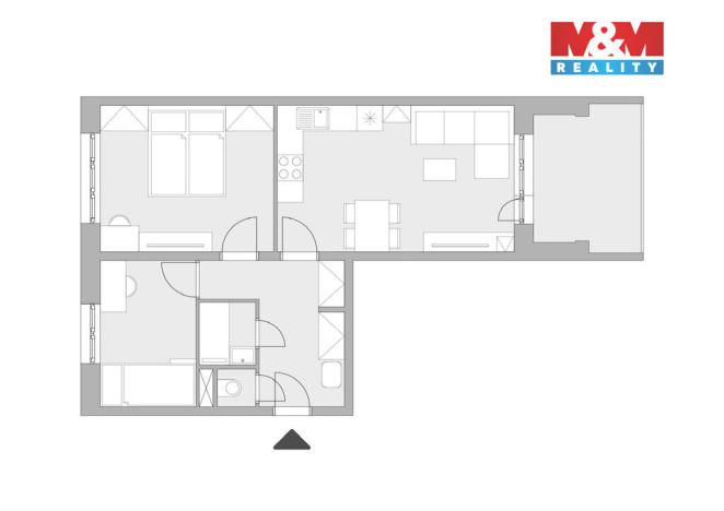 Prodej bytu 3+kk, Ostrava - Poruba, Opavská, 51 m2