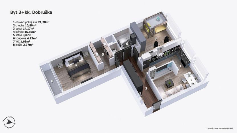 Prodej bytu 3+kk, Dobruška, Šubertovo nám., 75 m2