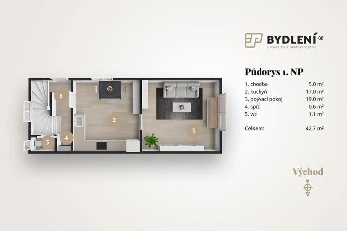 Prodej rodinného domu, Trmice, Vančurova, 86 m2