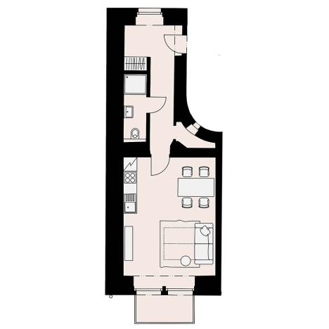 Pronájem bytu 1+kk, Praha, Myslíkova, 38 m2