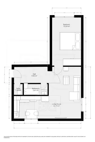 Pronájem bytu 2+kk, Praha - Záběhlice, Jabloňová, 52 m2