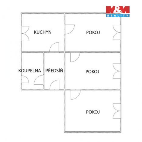 Prodej bytu 3+1, Otovice, 71 m2