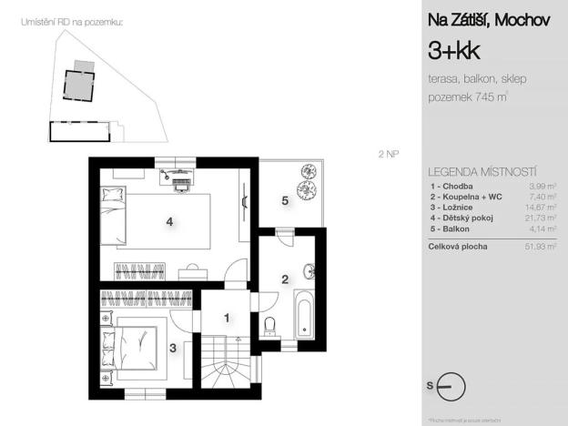 Prodej rodinného domu, Mochov, Na Zátiší, 183 m2