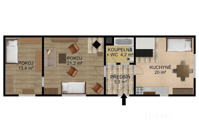 Prodej rodinného domu, Dobev, 64 m2