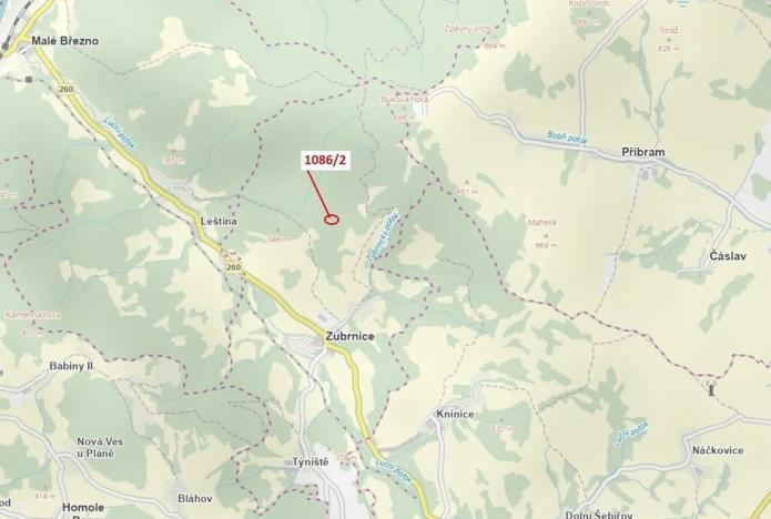 Dražba lesa, Zubrnice, 26 m2