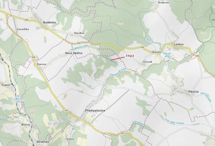 Dražba lesa, Přemyslovice, 7901 m2