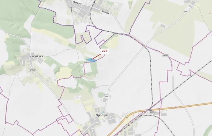 Dražba lesa, Jeviněves, 10319 m2