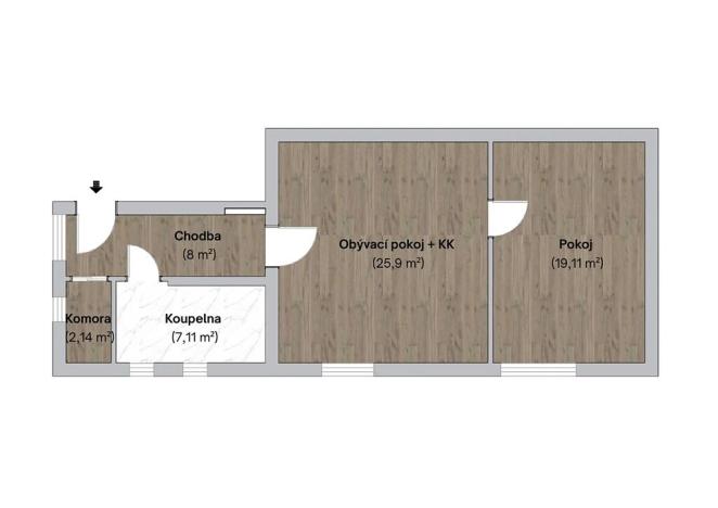 Prodej bytu 2+kk, Ostrava, Na Jánské, 62 m2