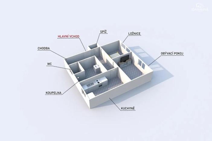 Prodej bytu 2+1, Plzeň, Zahradní, 58 m2