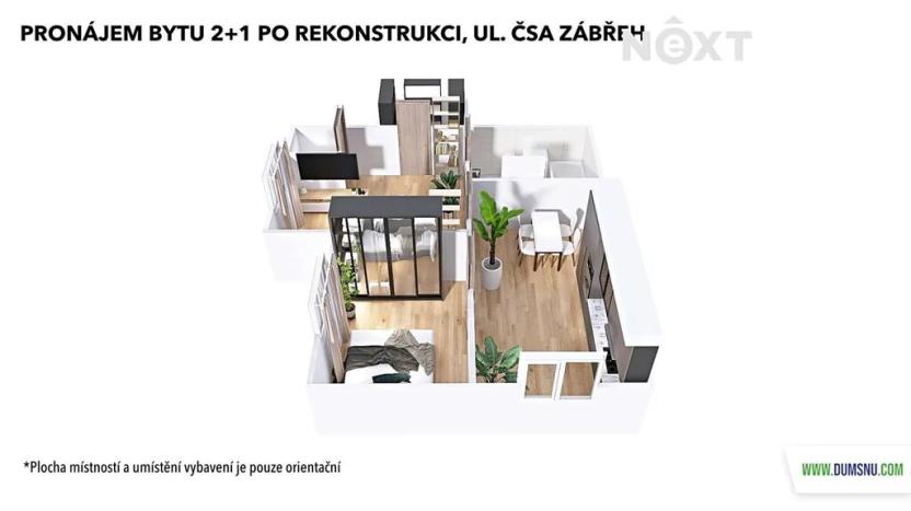 Pronájem bytu 2+1, Zábřeh, Československé armády, 32 m2