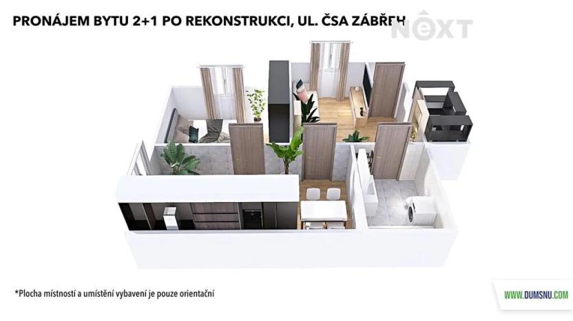 Pronájem bytu 2+1, Zábřeh, Československé armády, 32 m2