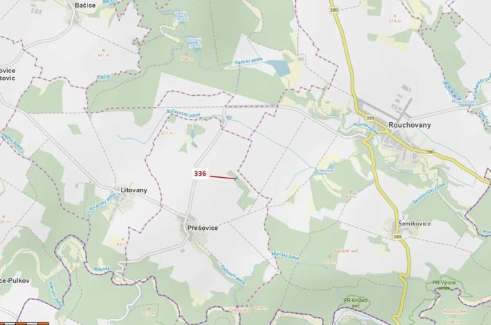 Dražba lesa, Přešovice, 1947 m2