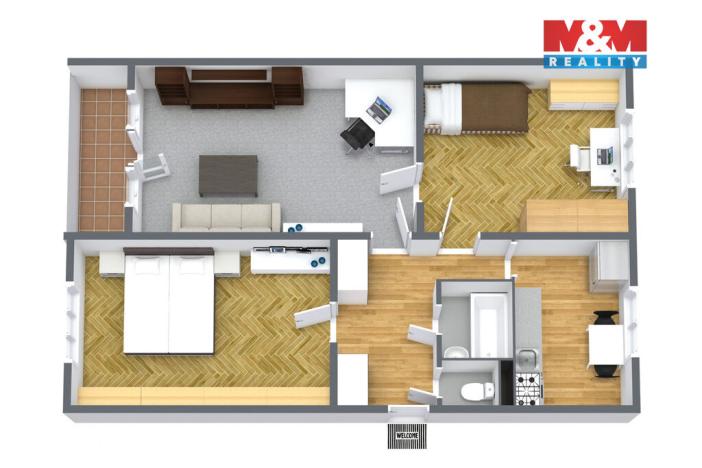 Prodej bytu 3+1, Nová Role, Rolavská, 67 m2