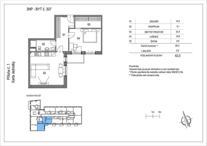 Prodej bytu 2+kk, Brno, Na pískové cestě, 62 m2
