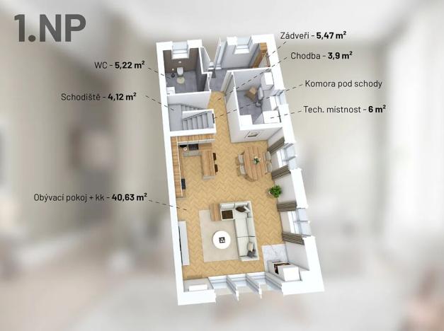 Prodej rodinného domu, Praha - Řepy, Otlíkovská, 125 m2