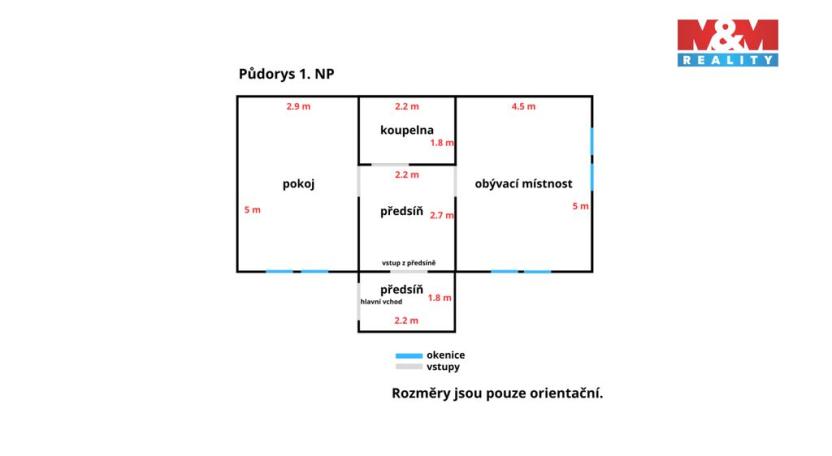 Prodej chalupy, Vranovice, 50 m2