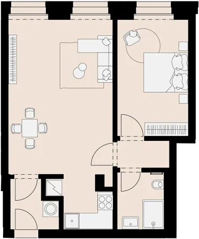Pronájem bytu 2+kk, Praha - Nové Město, U půjčovny, 46 m2
