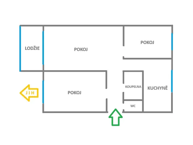 Pronájem bytu 3+1, Ostrava, Svojsíkova, 74 m2