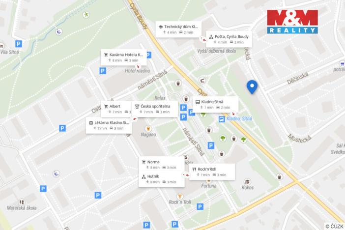 Pronájem bytu 2+kk, Kladno - Kročehlavy, Mostecká, 42 m2