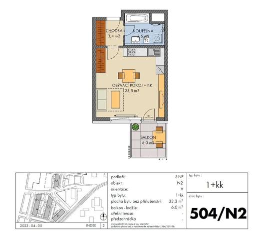 Prodej bytu 1+kk, Praha - Hlubočepy, Ondrákové, 33 m2
