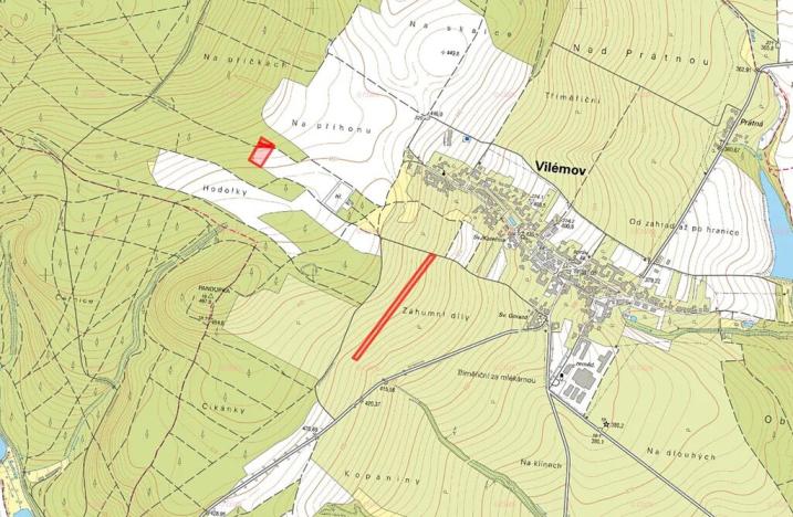 Prodej pole, Vilémov, 13478 m2