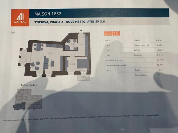 Prodej bytu 2+kk, Praha - Nové Město, Tyršova, 57 m2