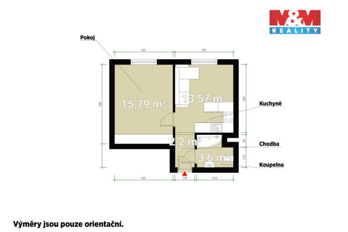 Pronájem bytu 2+kk, Plzeň - Doudlevce, Luďka Pika, 36 m2