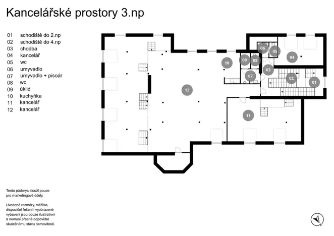 Prodej kanceláře, Kladno, Huťská, 1408 m2