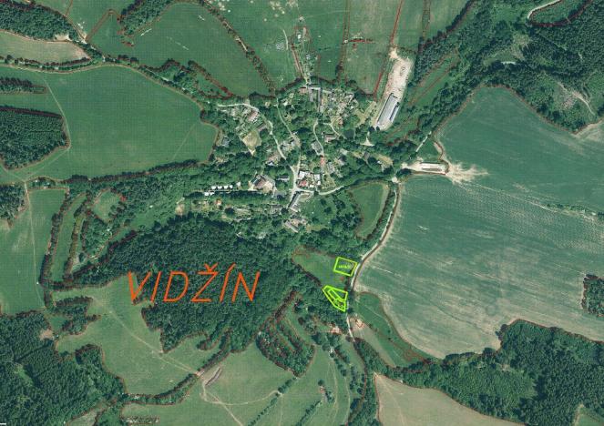 Prodej pozemku, Úterý - Vidžín, 3000 m2