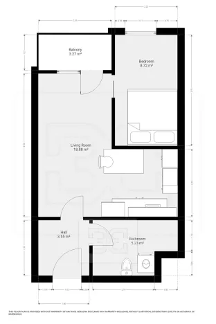 Pronájem bytu 2+kk, Praha - Letňany, Škrábkových, 41 m2