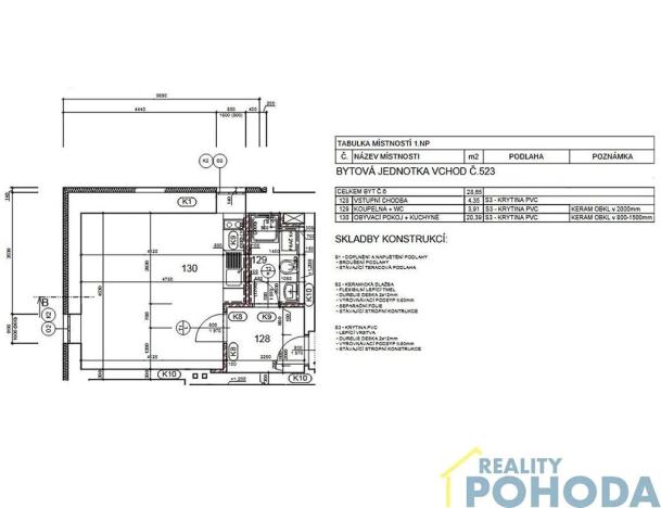 Prodej bytu 1+kk, Choceň, Peliny, 28 m2