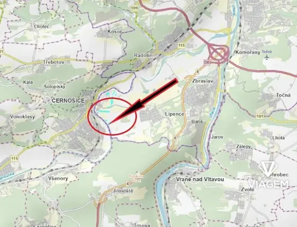 Prodej pole, Praha - Lipence, 4086 m2